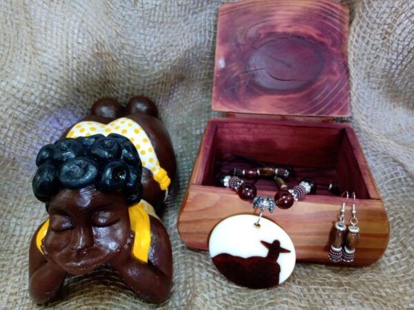 *Colar Marron Cristo Redentor - (Novo) - Image 3