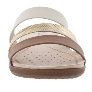 Tamanco Modare - 35 - Ultraconforto Flatform Trama Metalizada Color