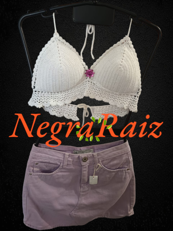 *Top de Crochê - (Novo) e Minissaia