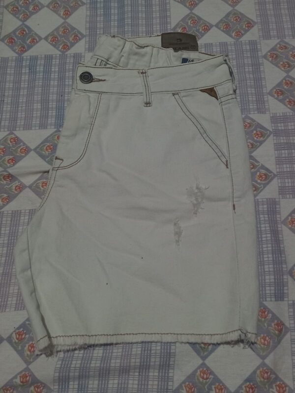Shorts Khelf denim Branco Jeans - 38 - Image 3