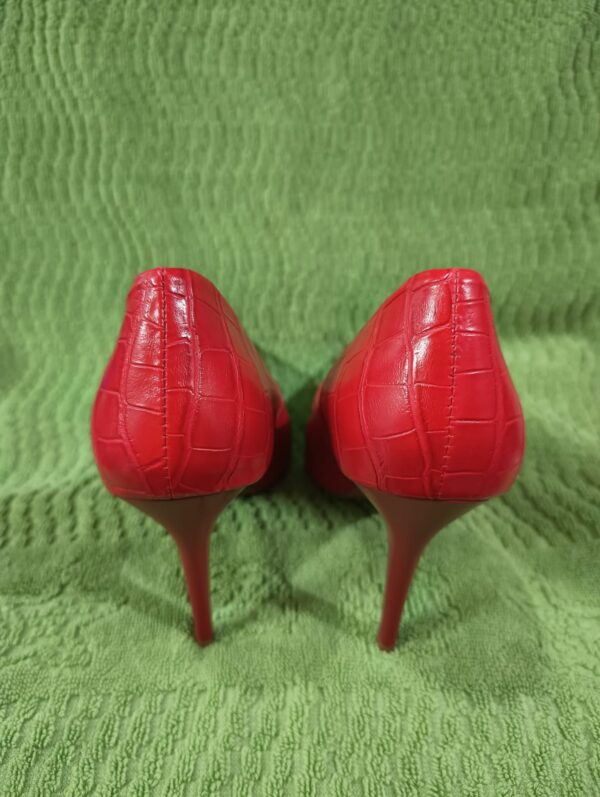 *Scarpin Soft Shoes Vermelho Croco - 39 (Novo) - Image 2