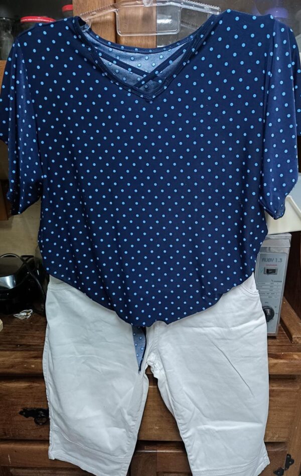 Calça Capri e Blusa Feminina com Nó - VOLTA ÀS AULAS
