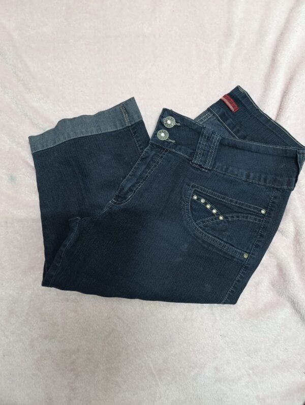 Calça Jeans Escuro Capri Feminina Shyro's - tamanho 46