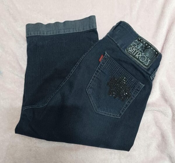Calça Jeans Escuro Capri Feminina Shyro's - tamanho 46 - Image 2